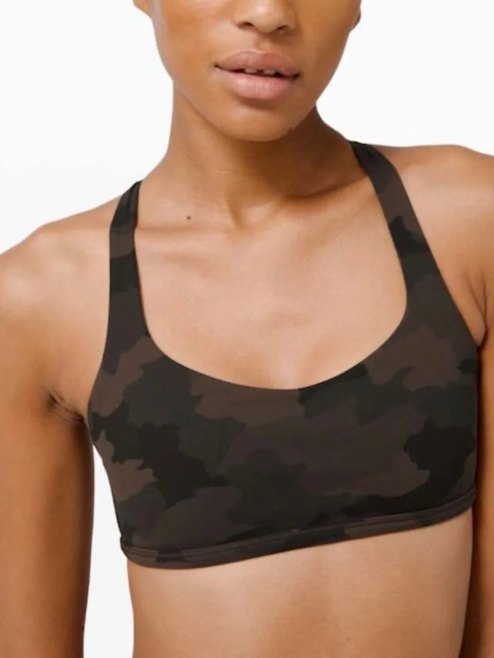 Lululemon Free To Be Wild Bra in Brown Camo  Size 6